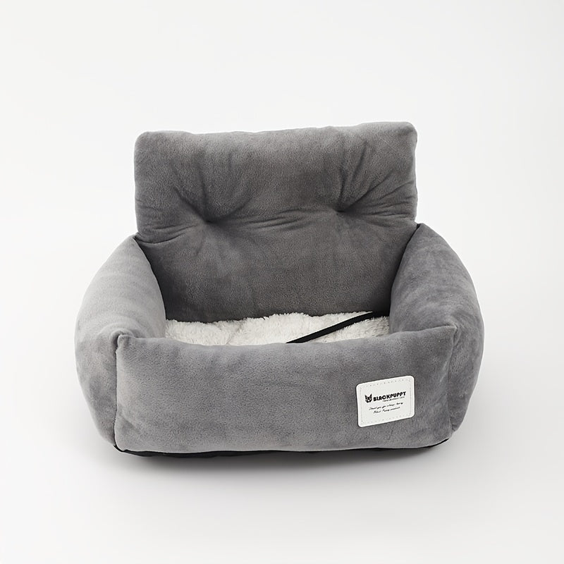 [Gray Pet Carrier] Soft Gray Pet Carrier, Car Seat for Cats and Small Dogs | Adjustable Straps, Ergonomic Design for Safe Travel, Secure Fit for Vehicles