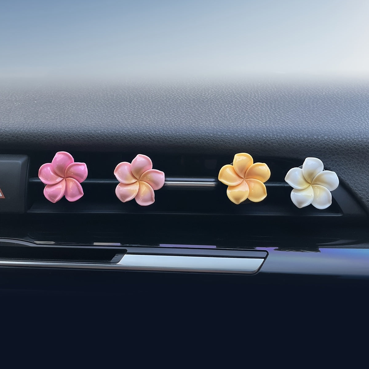 4pcs Floral Car Air Freshener Ornaments - Add a Refreshing Aroma to Your Automobile!