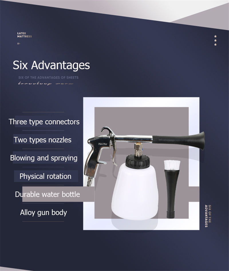 US Type Car Washer Dry Cleaning Gun Dust Remover Automobiles Water Gun Deep Clean Washing Cleaning Tool