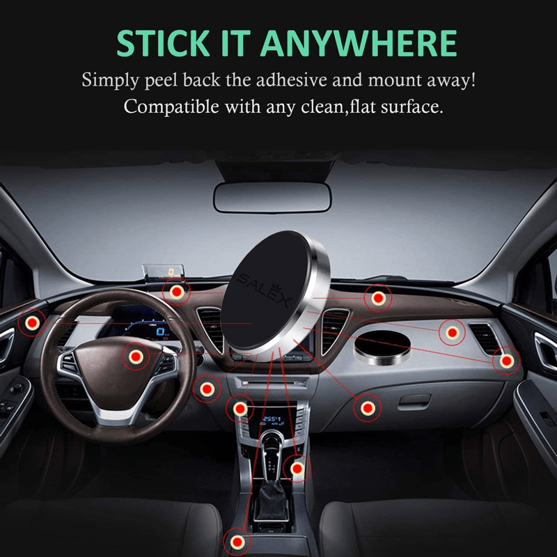 Magnetic Phone Car Holder Universal Magnetic Mount Bracket Stick On Car Dashboard Wall For IPhone/Samsung/Xiaomi