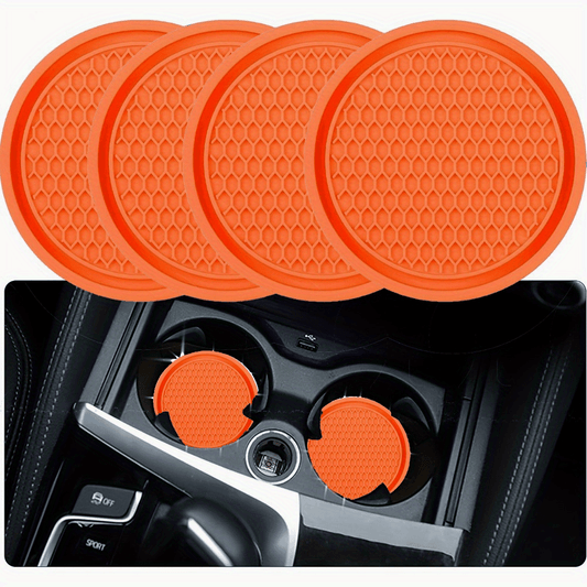ZukMi Car Cup Coaster, 4pcs Universal Non-Slip Cup Holders Embedded in Ornaments Coaster, Car Interior Accessories,Universal Fit Auto Cup Holders Accessories for Women and for Man