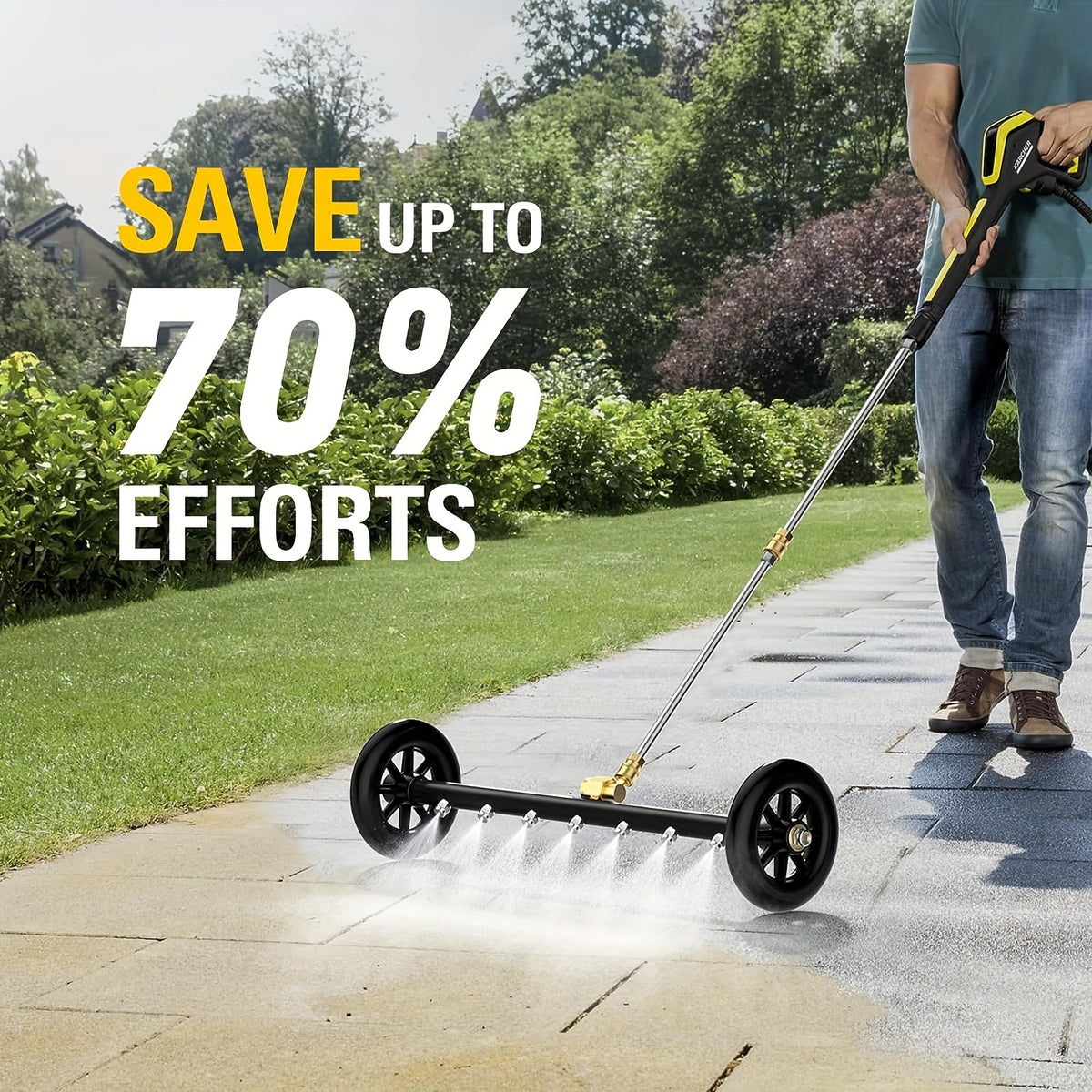 2-in-1 High-Pressure Washer with Water Broom, 22