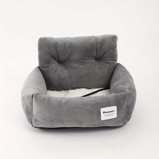 [Gray Pet Carrier] Soft Gray Pet Carrier, Car Seat for Cats and Small Dogs | Adjustable Straps, Ergonomic Design for Safe Travel, Secure Fit for Vehicles