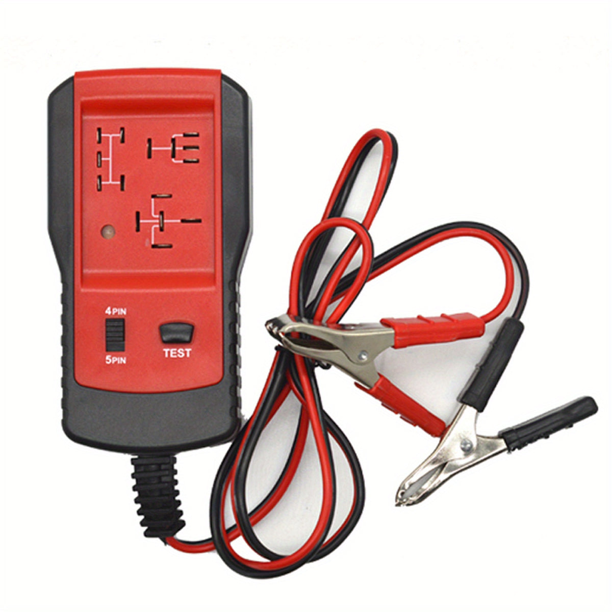 Auto Car Automotive Relay Tester For 12V 4pin And 5 Pin With Battery Clips