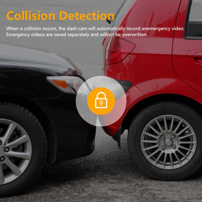 Front and Inside Dash Camera, 3.16-inch Dash Cam 1080P, G-Sensor HD Night Vision Loop Recording Wide Angle Car DVR (Blue Light-Sensitive Diode Position Random) (SD Card Not Included)