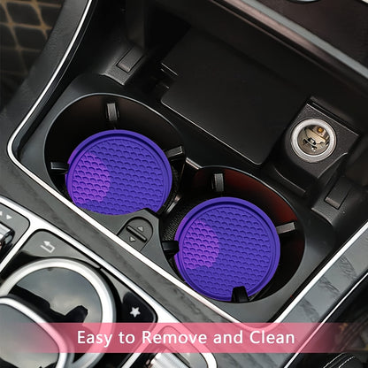 ZukMi Car Cup Coaster, 4pcs Universal Non-Slip Cup Holders Embedded in Ornaments Coaster, Car Interior Accessories,Universal Fit Auto Cup Holders Accessories for Women and for Man