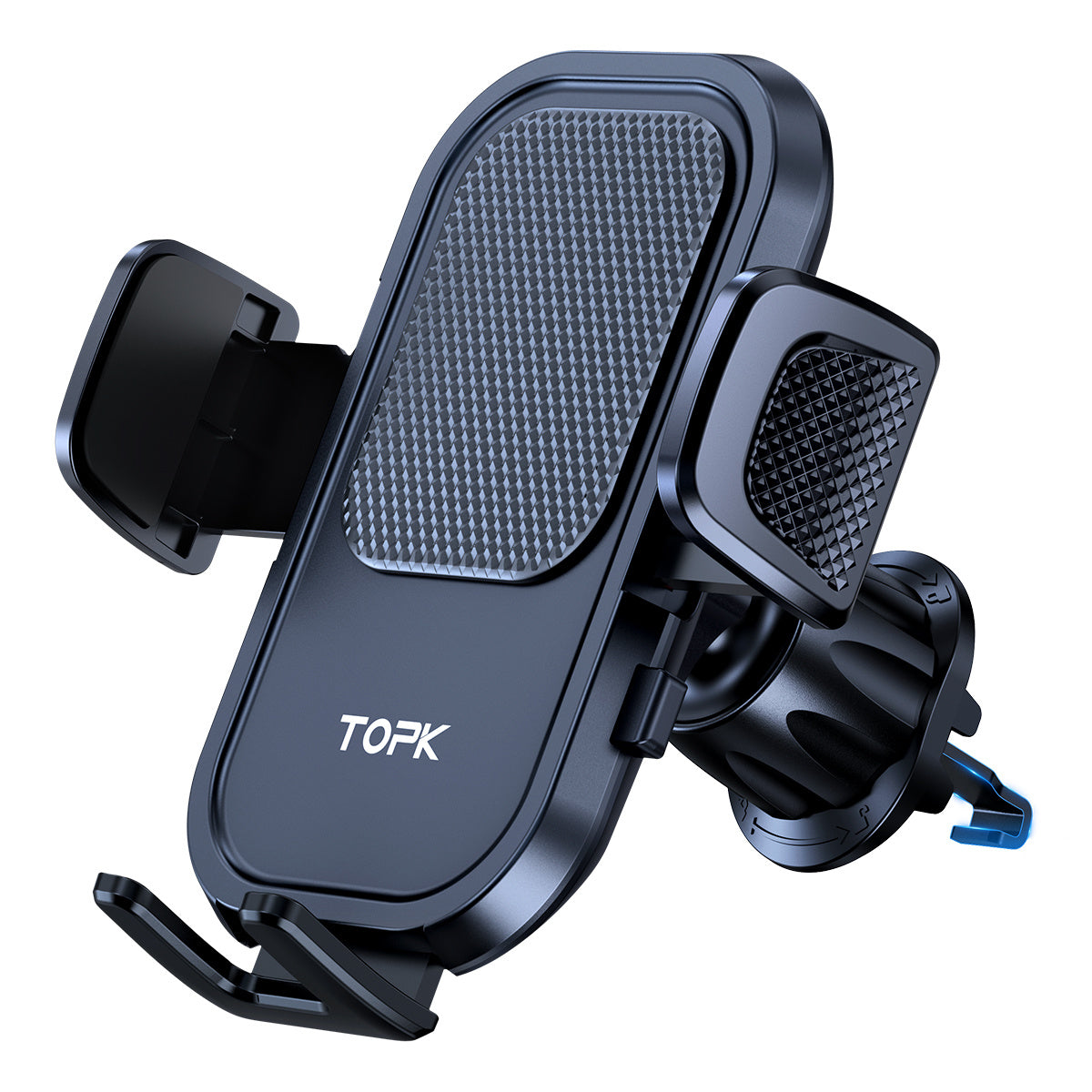 TOPK Car Phone Holder Mount, Car Mount with Hook Clip for Car Air Vent 360° Rotation Phone Mount Compatible with Iphone Android Cell Phone