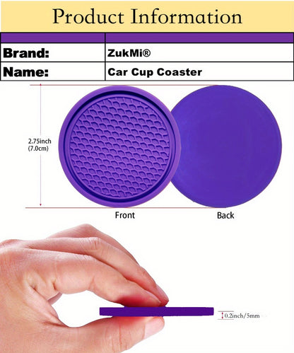 ZukMi Car Cup Coaster, 4pcs Universal Non-Slip Cup Holders Embedded in Ornaments Coaster, Car Interior Accessories,Universal Fit Auto Cup Holders Accessories for Women and for Man