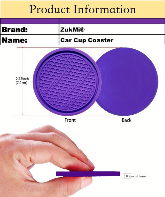 ZukMi Car Cup Coaster, 4pcs Universal Non-Slip Cup Holders Embedded in Ornaments Coaster, Car Interior Accessories,Universal Fit Auto Cup Holders Accessories for Women and for Man