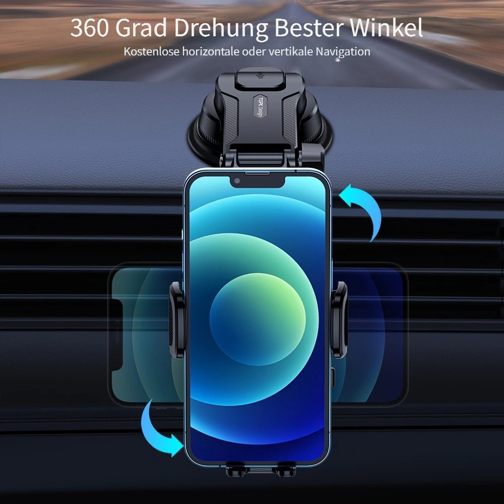 [TOPK Car Mount] TOPK D38-C Car Phone Holder Mount | Enhanced Adjustable Cell Phone Holder for Car Dashboard, Works with All Phones in Both Horizontal And Vertical Positions