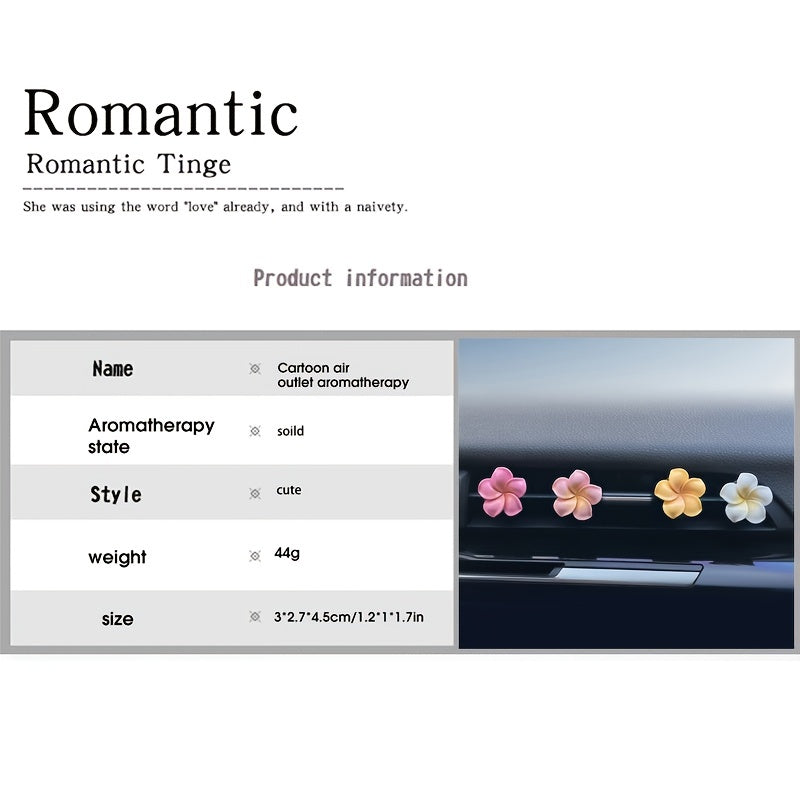 4pcs Floral Car Air Freshener Ornaments - Add a Refreshing Aroma to Your Automobile!