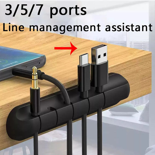 Adhesive Cable Holder Clips Cord Management Wire Organizer for Desktop USB Charging Cable Nightstand Power Cord Mouse Cable