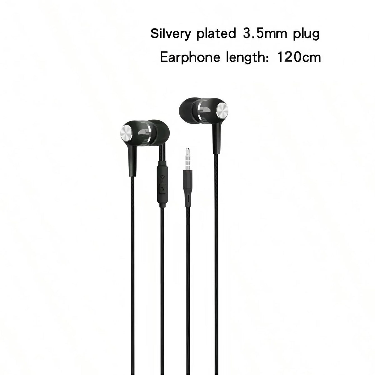 1-8pcs 3.5mm Wired Headphones In Ear Wired Earphones with Microphone Bass HiFi Stereo Earbuds Sports In-line Control For Phones