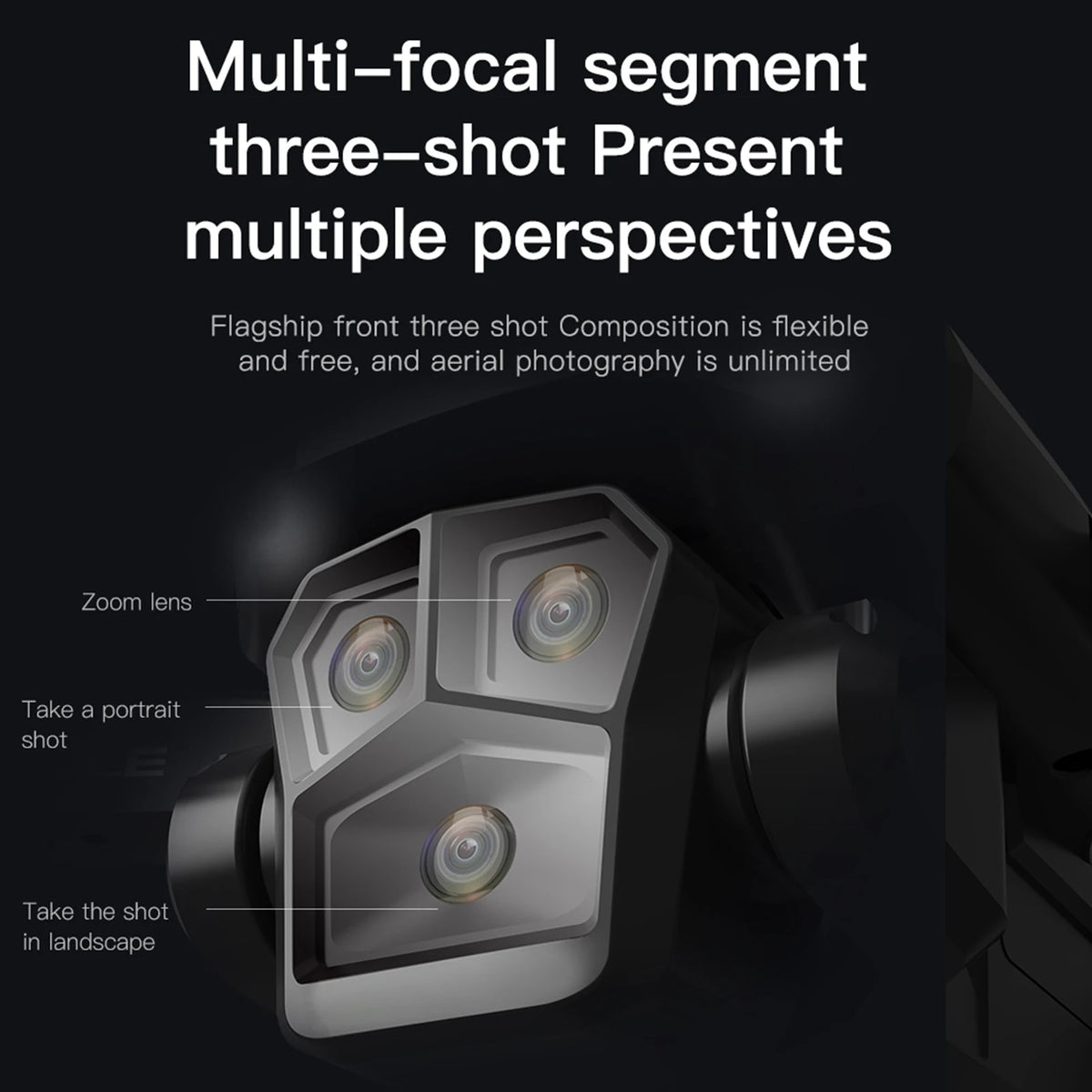 Remote Control Drone with Camera 4K 3 Front Camera 2 Bottom Camera Obstacle Avoidance 5GWiFi FPV Storage Bag Package Trajectory