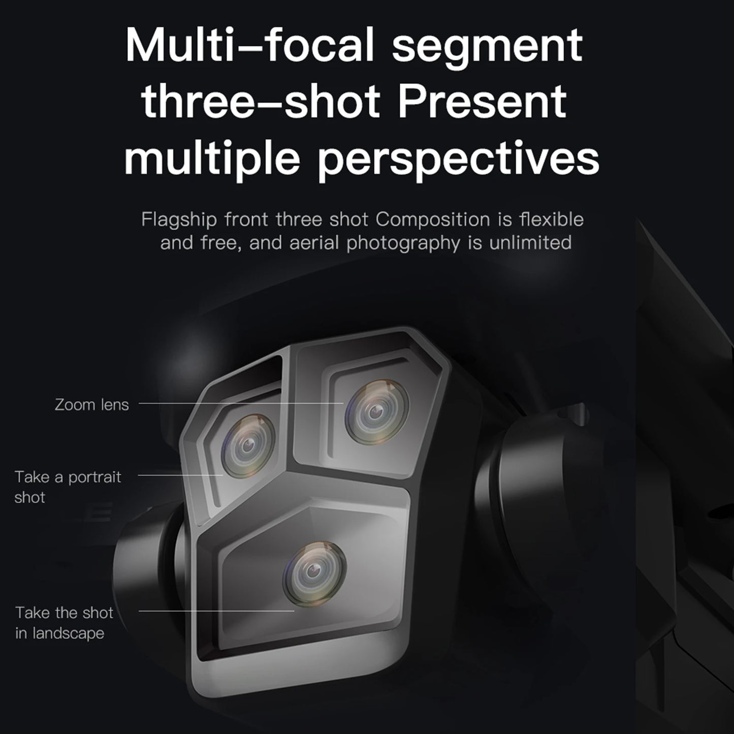 Remote Control Drone with Camera 4K 3 Front Camera 2 Bottom Camera Obstacle Avoidance 5GWiFi FPV Storage Bag Package Trajectory