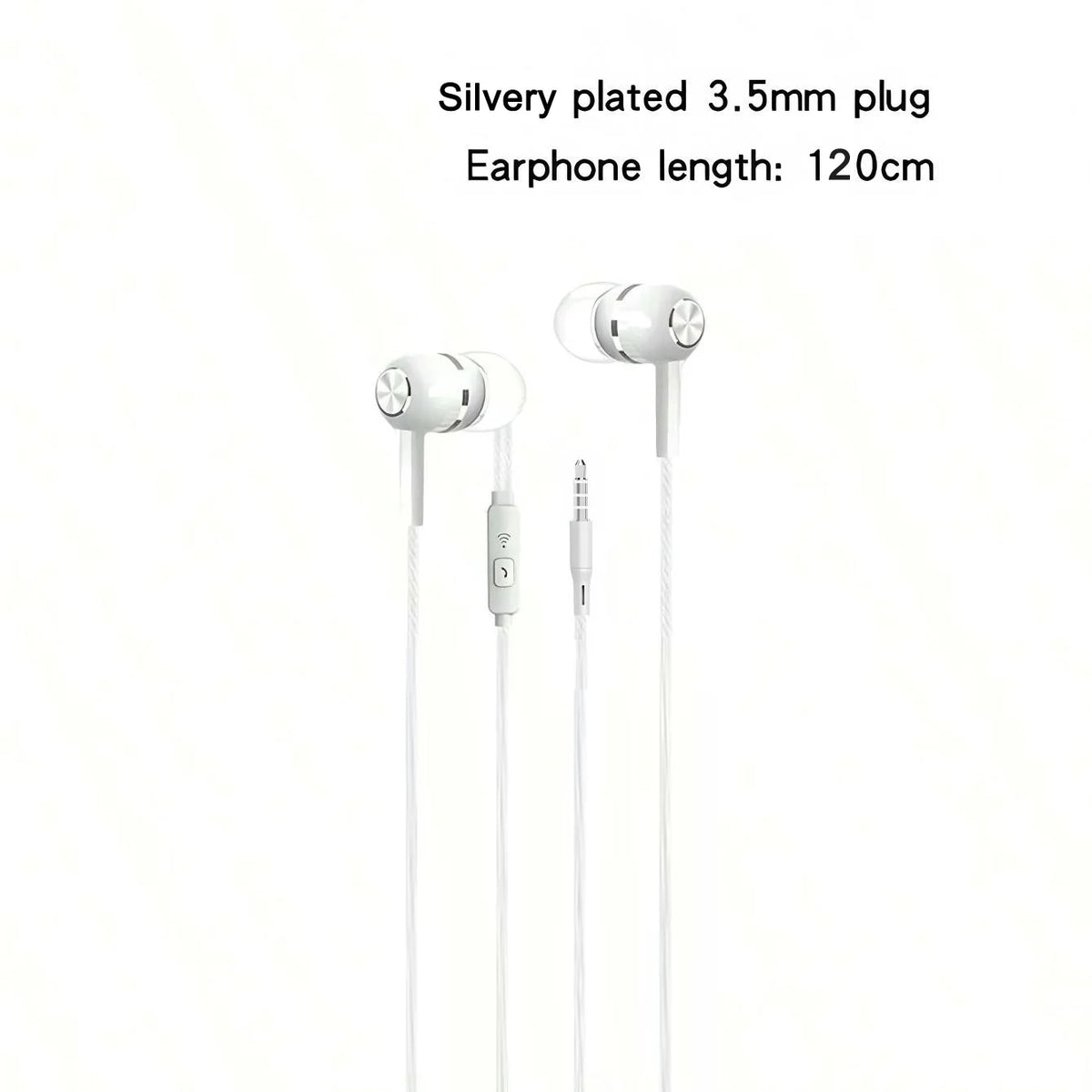 1-8pcs 3.5mm Wired Headphones In Ear Wired Earphones with Microphone Bass HiFi Stereo Earbuds Sports In-line Control For Phones