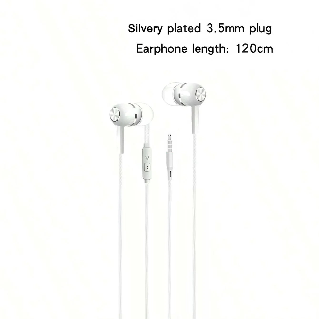 1-8pcs 3.5mm Wired Headphones In Ear Wired Earphones with Microphone Bass HiFi Stereo Earbuds Sports In-line Control For Phones