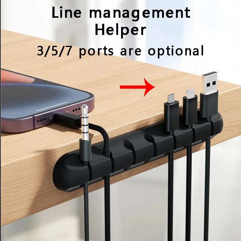 Adhesive Cable Holder Clips Cord Management Wire Organizer for Desktop USB Charging Cable Nightstand Power Cord Mouse Cable