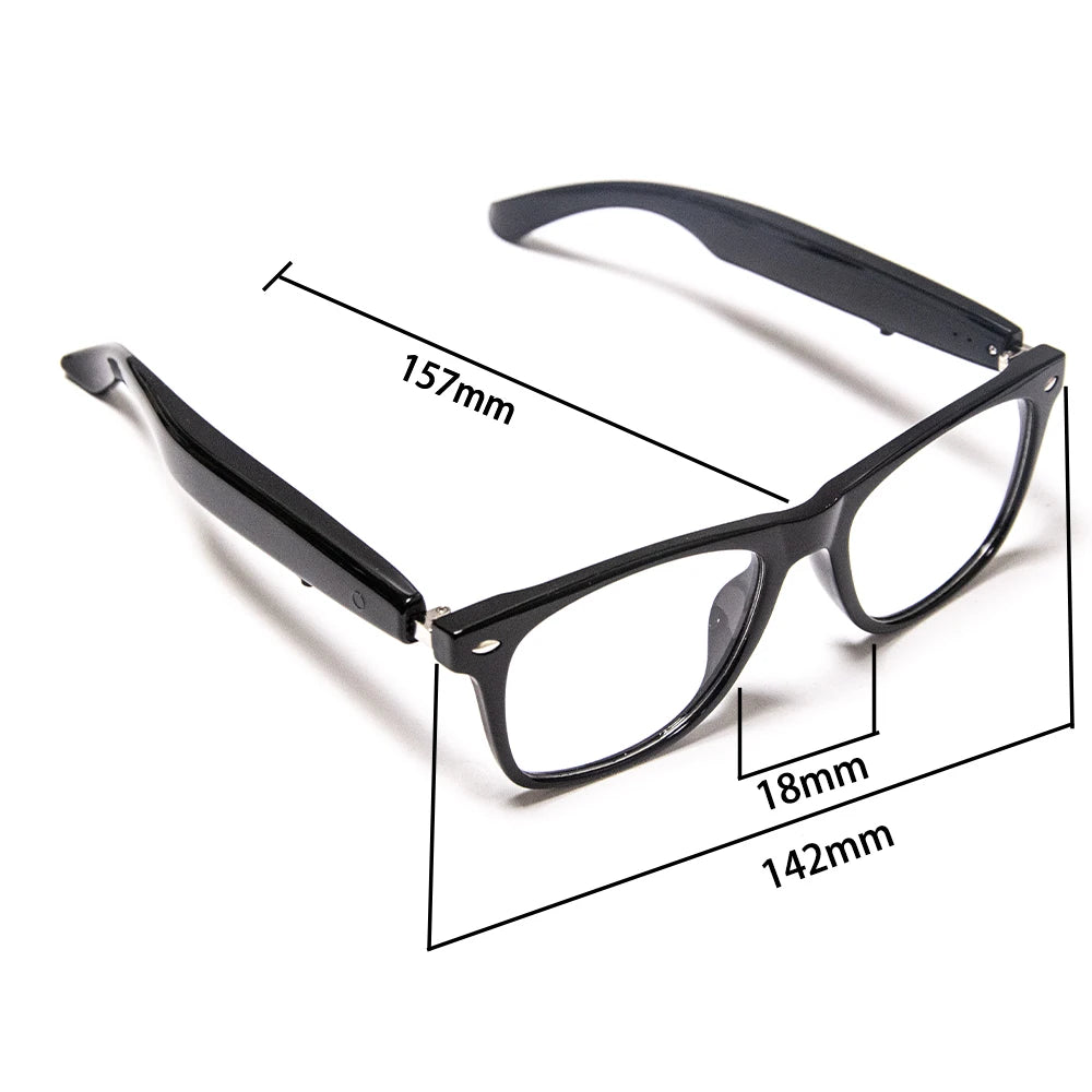 SENBONO New Smart Glasses for Men Women Bluetooth Call AI Translation Music Control Volume Control Sunglasses Anti-blue Light