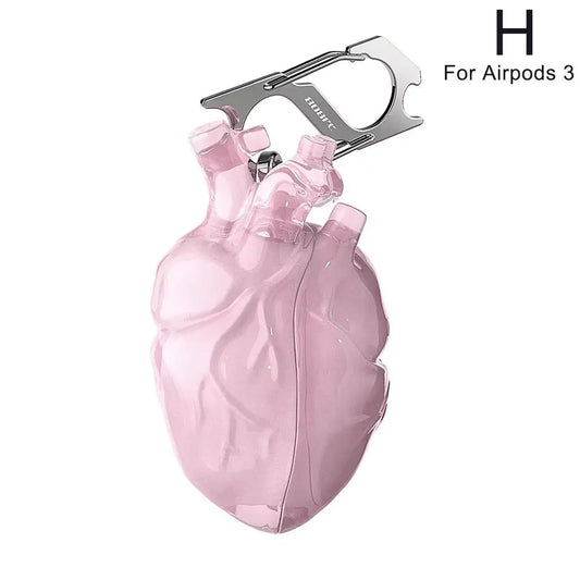 Halloween Bluetooth Earphone Case For Airpods 3/Pro 2 Red Heart Shape Anti-Fall Anti-scratch Protective Bag Fun Decoration