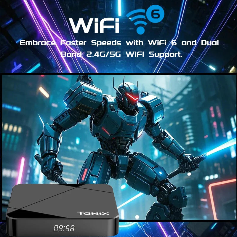 Tanix TX5 Android 14 Amlogic S905Y5 TV Box 4G 32G/64G 2.4G&5G Dual Wifi 4K Smart STB AV1 3D BT Streaming Media Player
