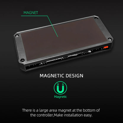 COOLMOON 5V/3Pin ARGB 4Pin Fan PWM HUB 1To8 Music Rhythm Temperature Controller Aura Sync Cooling Fan Remote Control Chassis Hub