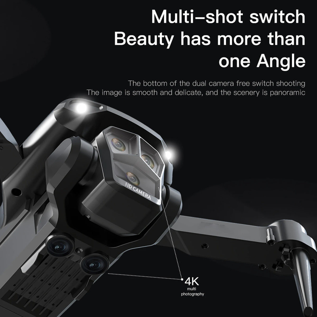 Remote Control Drone with Camera 4K 3 Front Camera 2 Bottom Camera Obstacle Avoidance 5GWiFi FPV Storage Bag Package Trajectory