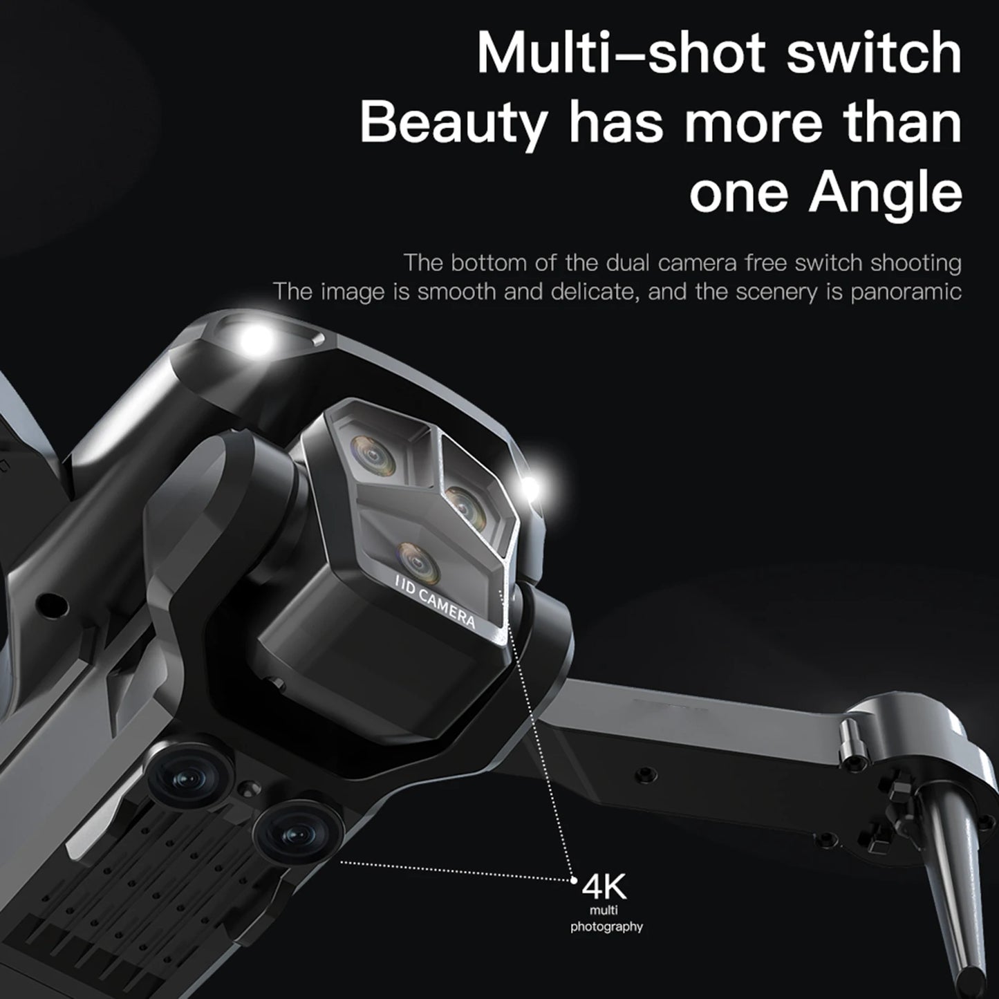 Remote Control Drone with Camera 4K 3 Front Camera 2 Bottom Camera Obstacle Avoidance 5GWiFi FPV Storage Bag Package Trajectory