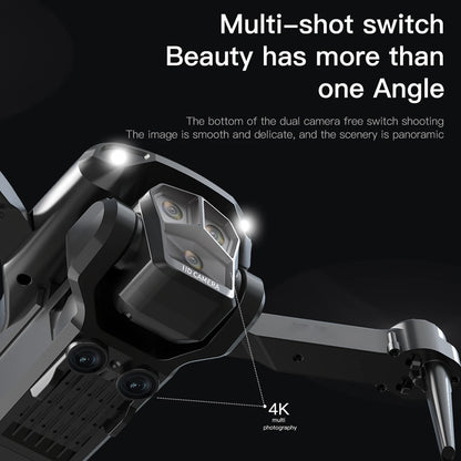 Remote Control Drone with Camera 4K 3 Front Camera 2 Bottom Camera Obstacle Avoidance 5GWiFi FPV Storage Bag Package Trajectory