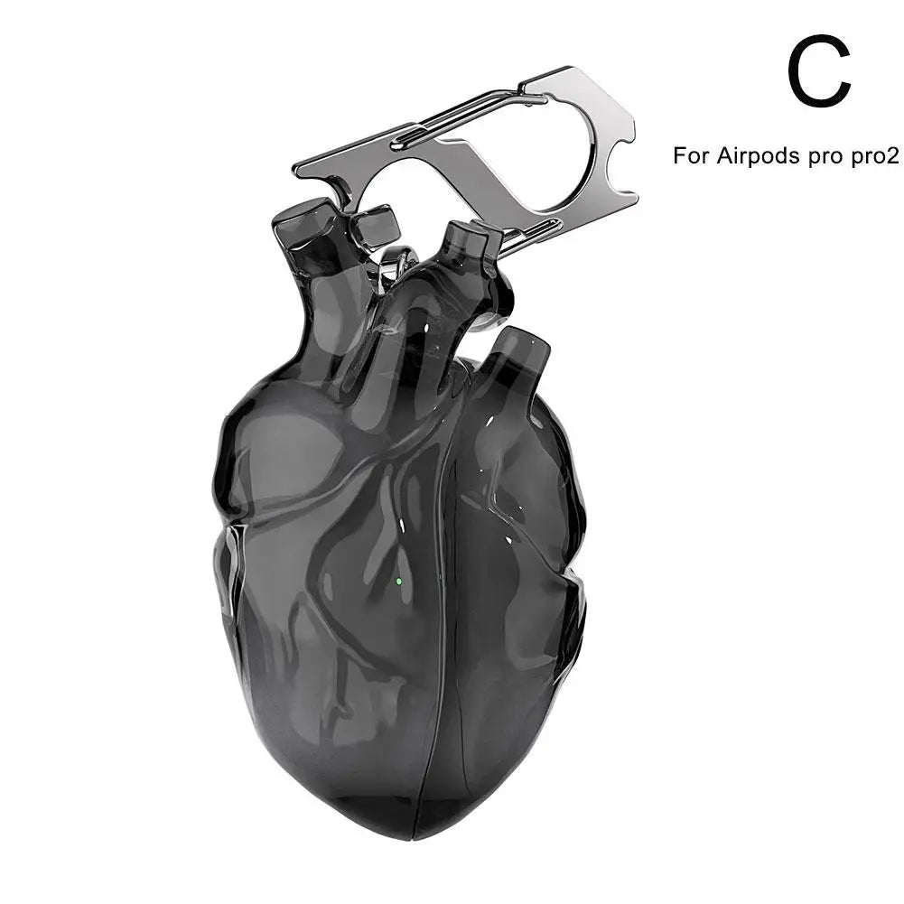 Halloween Bluetooth Earphone Case For Airpods 3/Pro 2 Red Heart Shape Anti-Fall Anti-scratch Protective Bag Fun Decoration