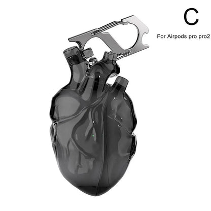 Halloween Bluetooth Earphone Case For Airpods 3/Pro 2 Red Heart Shape Anti-Fall Anti-scratch Protective Bag Fun Decoration