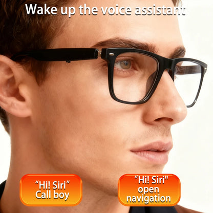 SENBONO New Smart Glasses for Men Women Bluetooth Call AI Translation Music Control Volume Control Sunglasses Anti-blue Light