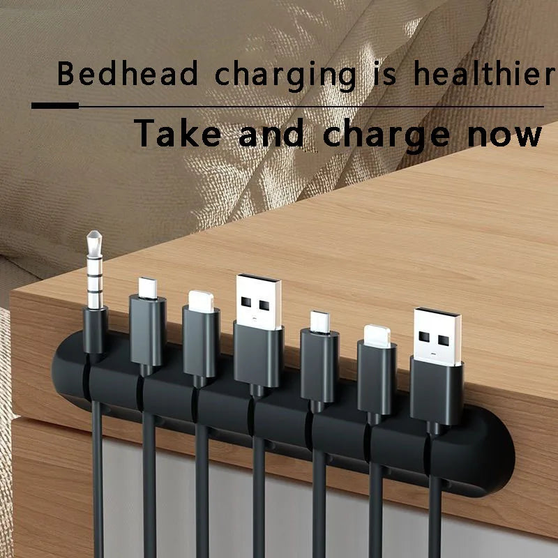 Adhesive Cable Holder Clips Cord Management Wire Organizer for Desktop USB Charging Cable Nightstand Power Cord Mouse Cable