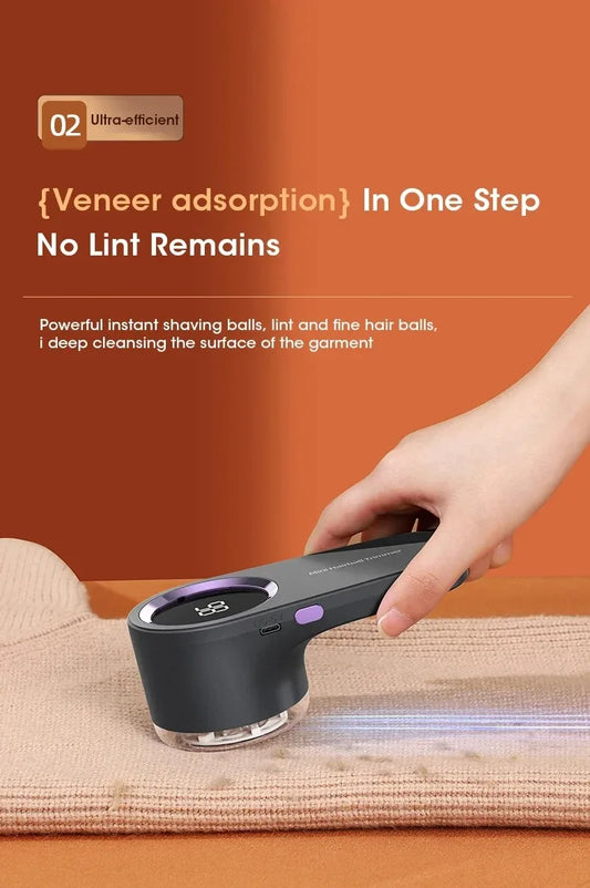 Portable Electric Lint Remover with LED Display USB Rechargeable Sweater Shaver Household Clothes Hair Ball Trimmer