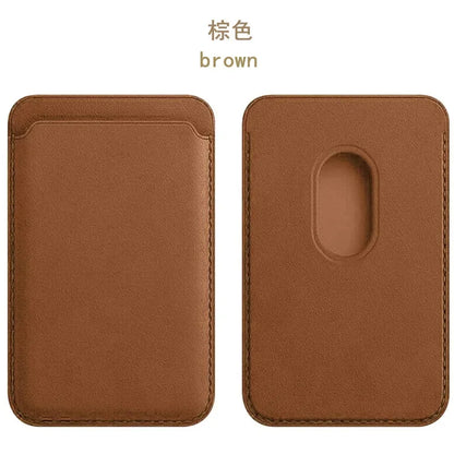 For Magsafe Magnetic Leather Wallet Case For iPhone  17 16 15 14 13 12 11 8  Samsung Huawei Card Holder with Magnet Covers