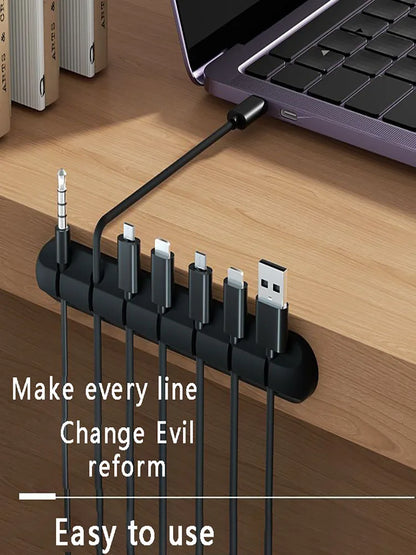 Adhesive Cable Holder Clips Cord Management Wire Organizer for Desktop USB Charging Cable Nightstand Power Cord Mouse Cable