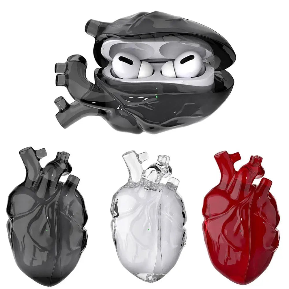 Halloween Bluetooth Earphone Case For Airpods 3/Pro 2 Red Heart Shape Anti-Fall Anti-scratch Protective Bag Fun Decoration