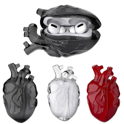Halloween Bluetooth Earphone Case For Airpods 3/Pro 2 Red Heart Shape Anti-Fall Anti-scratch Protective Bag Fun Decoration