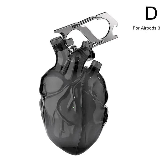 Halloween Bluetooth Earphone Case For Airpods 3/Pro 2 Red Heart Shape Anti-Fall Anti-scratch Protective Bag Fun Decoration
