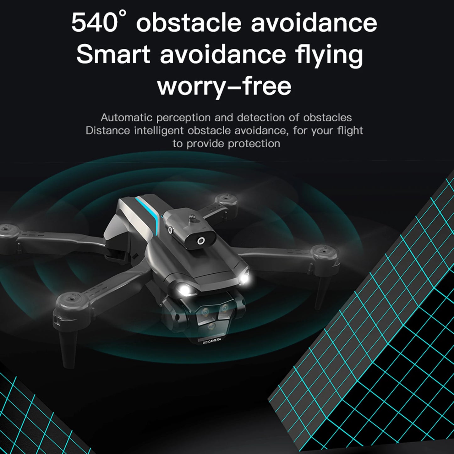 Remote Control Drone with Camera 4K 3 Front Camera 2 Bottom Camera Obstacle Avoidance 5GWiFi FPV Storage Bag Package Trajectory