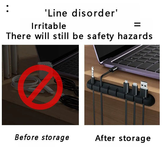 Adhesive Cable Holder Clips Cord Management Wire Organizer for Desktop USB Charging Cable Nightstand Power Cord Mouse Cable