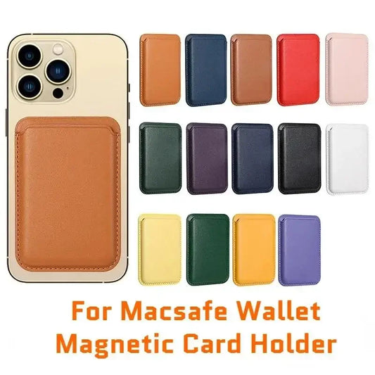 For Magsafe Magnetic Leather Wallet Case For iPhone  17 16 15 14 13 12 11 8  Samsung Huawei Card Holder with Magnet Covers