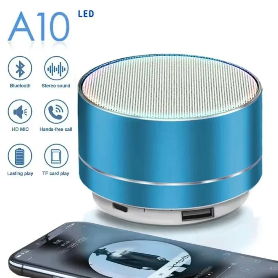 A10 10M Mini Portable Wireless Bluetooth Speaker Steel Cannon Subwoofer Bluetooth Audio Gift For Laptops Phone Outdoors Speakers