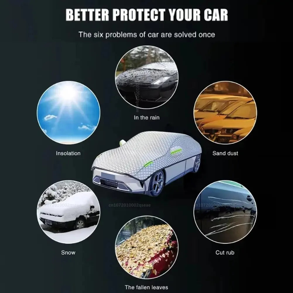 Car Cover Outdoor Protection Waterproof Four Seasons Windshield Protection Hail Protector Snow Cover Sunshade Frost Cover Parts