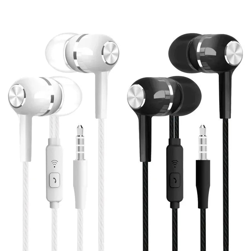 1-8pcs 3.5mm Wired Headphones In Ear Wired Earphones with Microphone Bass HiFi Stereo Earbuds Sports In-line Control For Phones