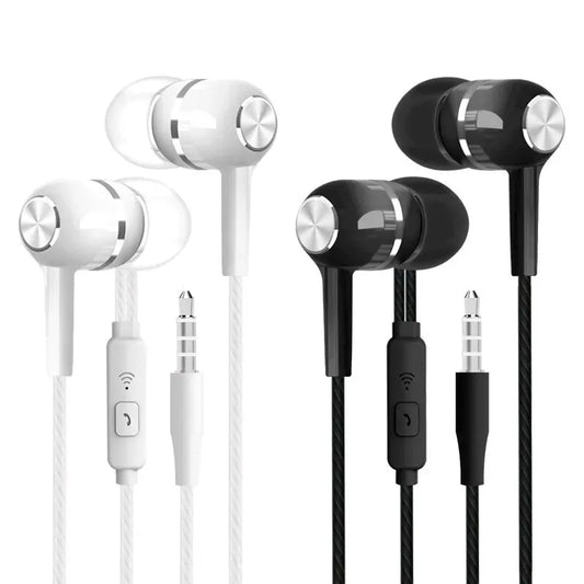 1-8pcs 3.5mm Wired Headphones In Ear Wired Earphones with Microphone Bass HiFi Stereo Earbuds Sports In-line Control For Phones