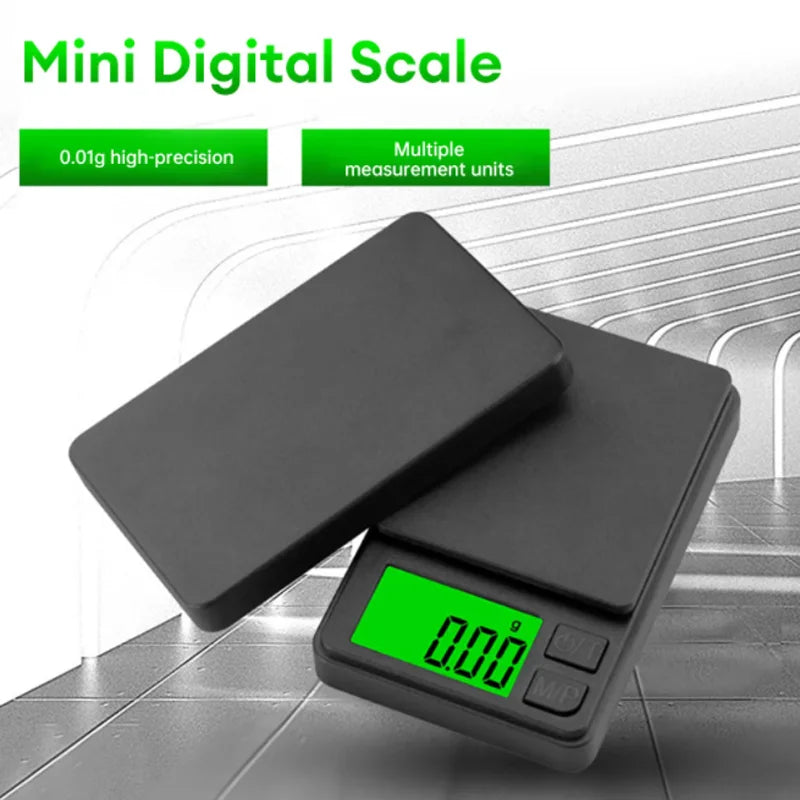 Precision Pocket Scale 1000g X 0.1g - Digital Gram, Food, Jewelry, Ounces/Grains Scale with Backlit LCD - Mini Scale for Travel