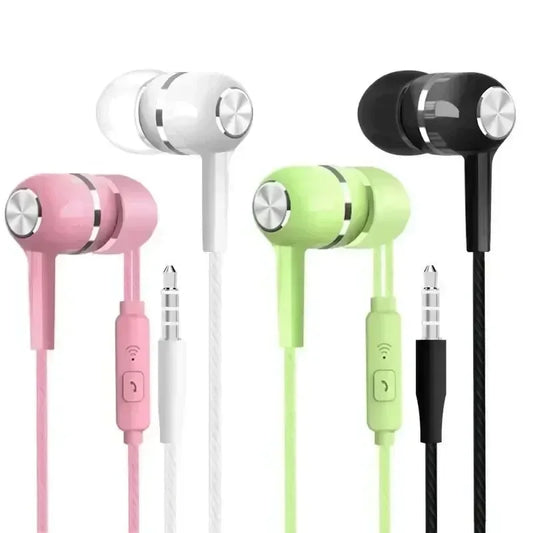 1-8pcs 3.5mm Wired Headphones In Ear Wired Earphones with Microphone Bass HiFi Stereo Earbuds Sports In-line Control For Phones