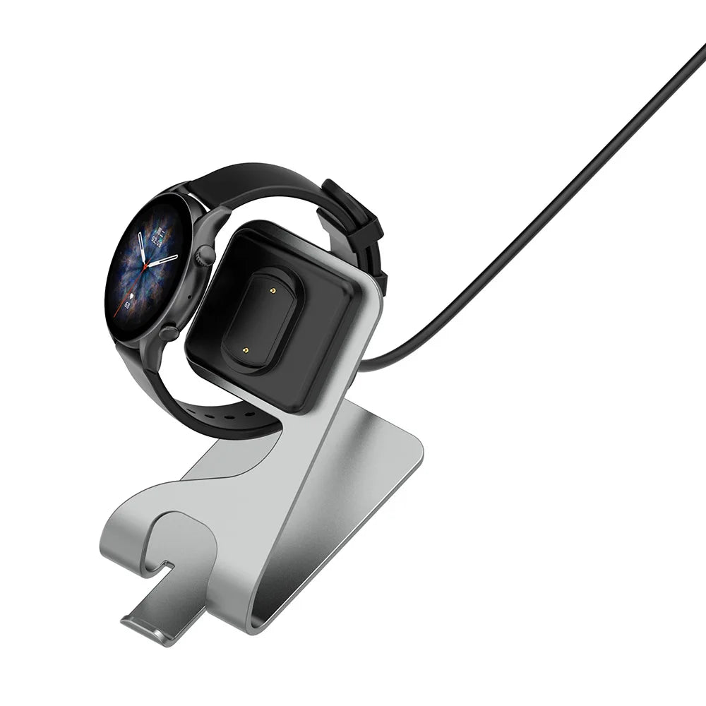 Charger Stand for Amazfit GTR 3/4/ GTR 3 4 Pro/ GTS 3/ T-Rex 2 Charging Dock with USB Charger Cable for Amazfit GTR3 Smart Watch