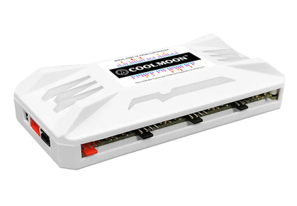 COOLMOON 5V/3Pin ARGB 4Pin Fan PWM HUB 1To8 Music Rhythm Temperature Controller Aura Sync Cooling Fan Remote Control Chassis Hub